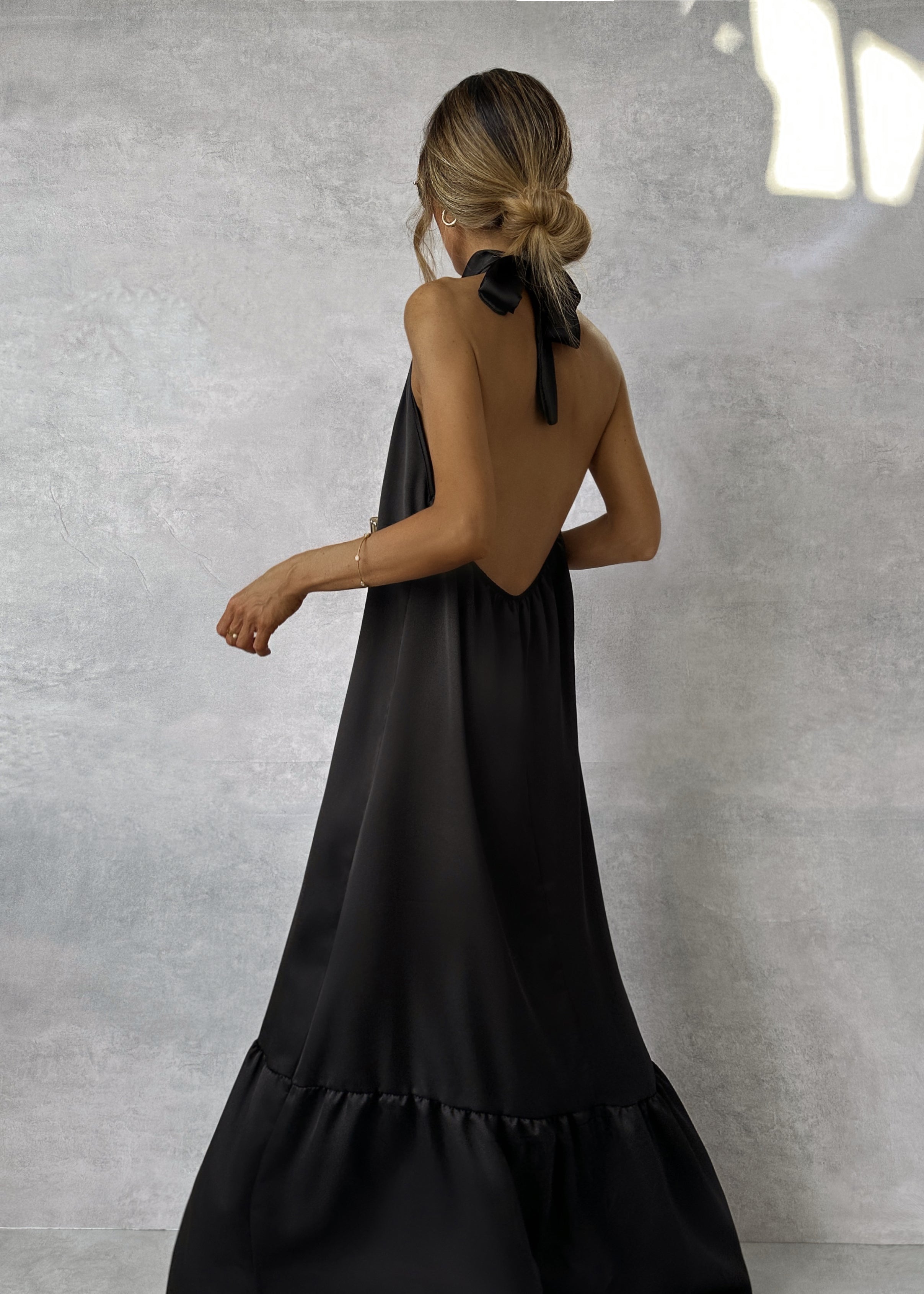 Vestido halter 2025 negro